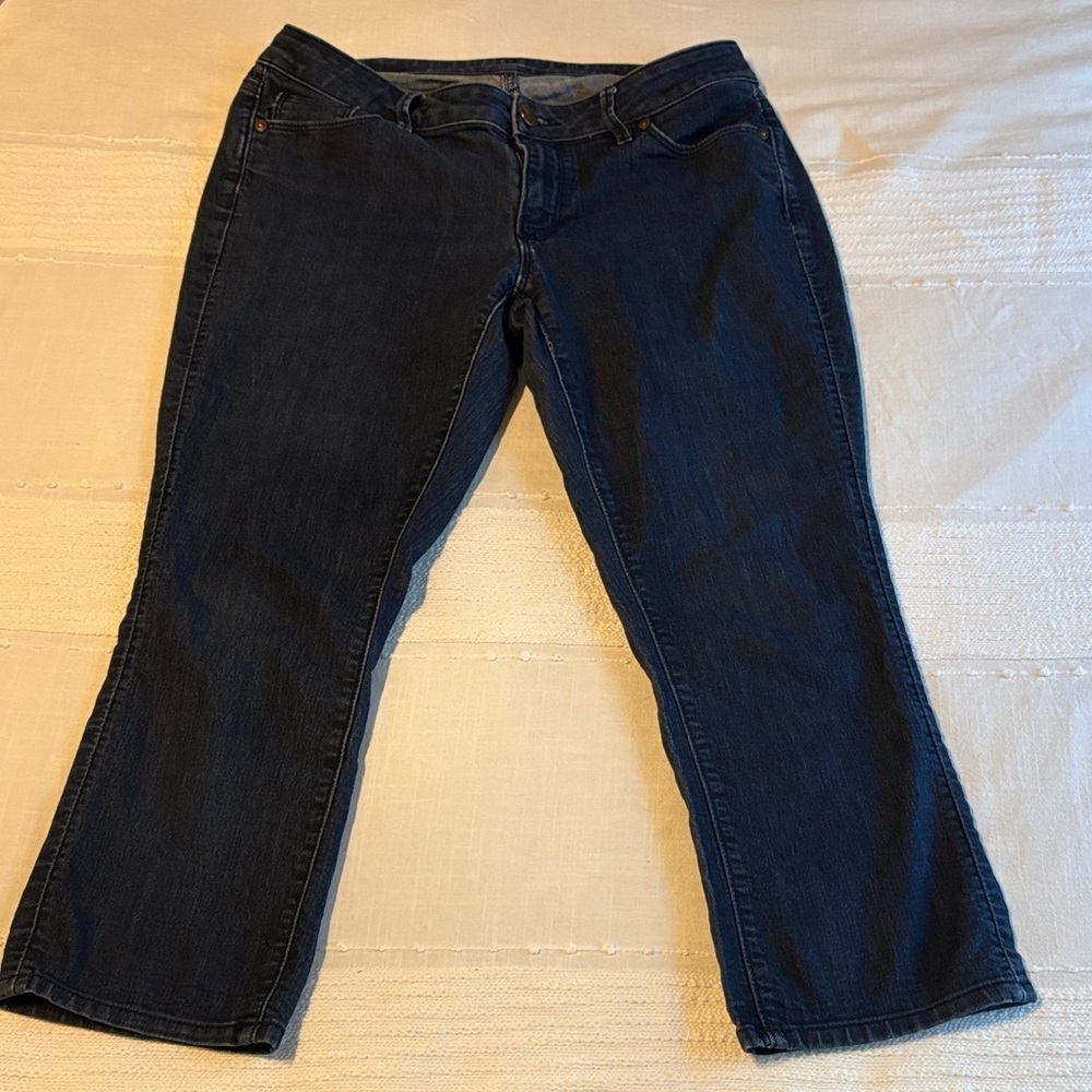 Ann Taylor Loft Curvy Kick Crop jeans 28/6P